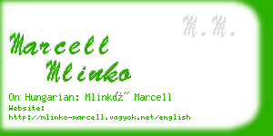 marcell mlinko business card
